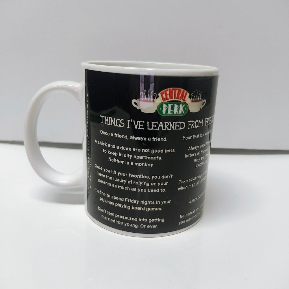 "FRIENDS" TV Show Central PERK Things I've Learned From Coffee Mug